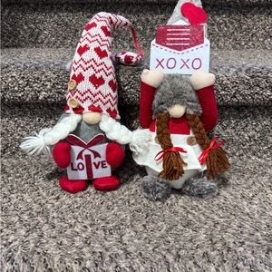 Holiday Gnome Set with Red and White Accents